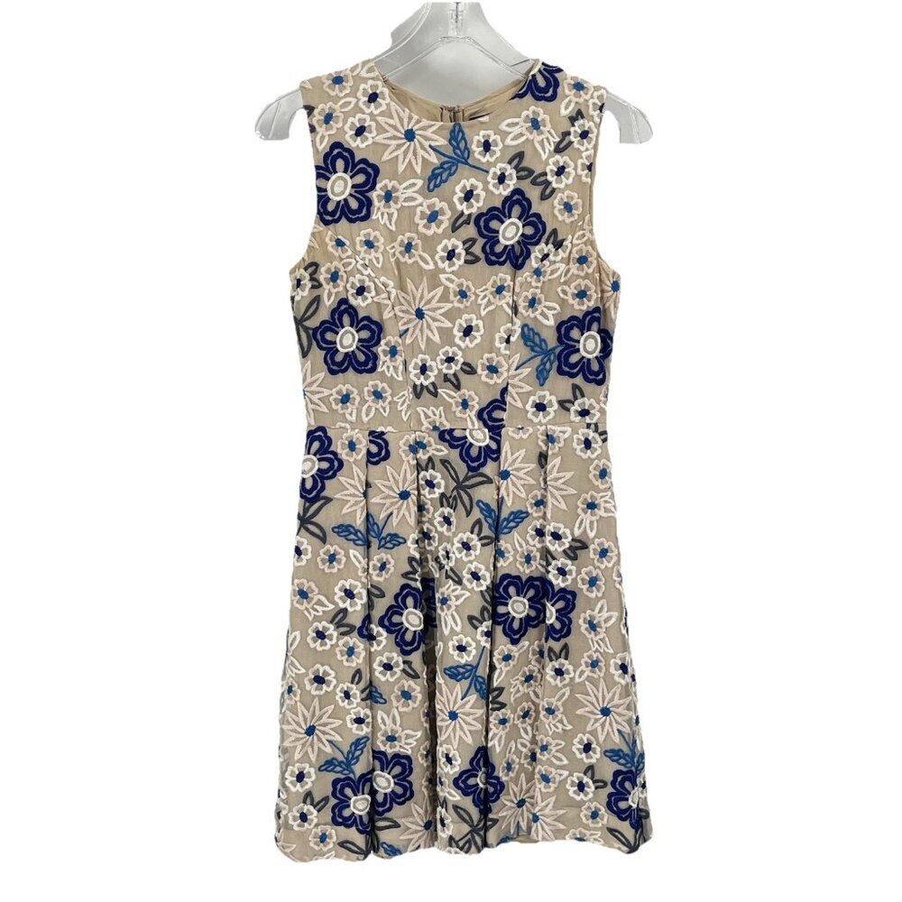 Needle & Thread Embroidered Silk Sheath Dress Grandmacore Romantic Sz 6